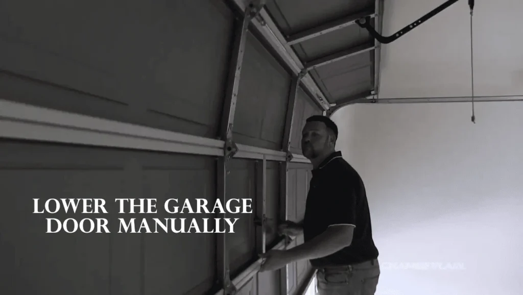 Lower the Garage Door Manually