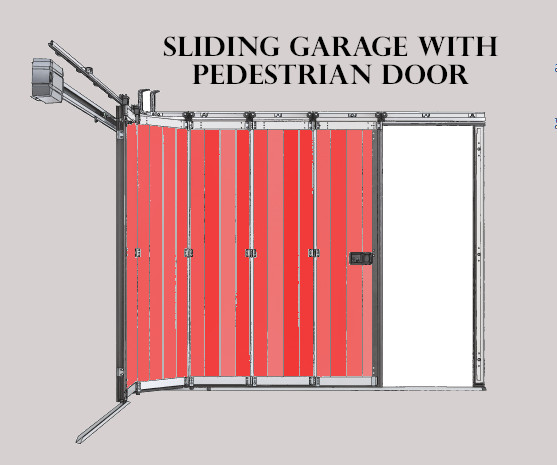 Sliding Garage With Pedestrian Door 1