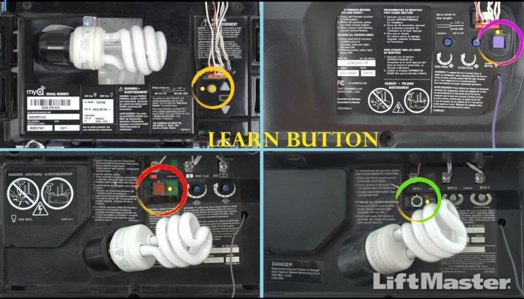 Color Codes for the LiftMaster Learn Button