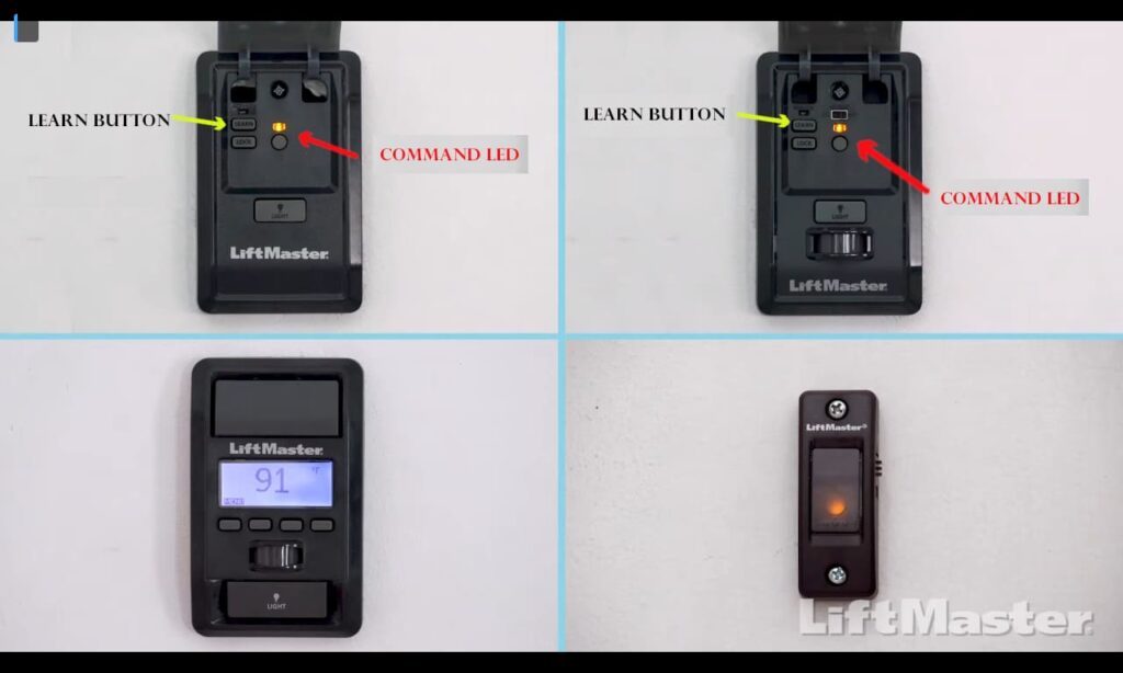 LiftMaster Learn Button on Wall Control Panels